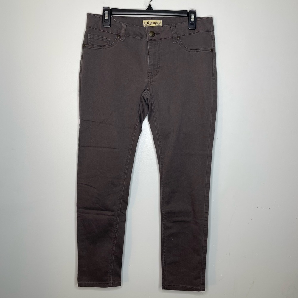 D. JEANS Burgundy/Brown Cotton Blend Pants Size 10 Petite